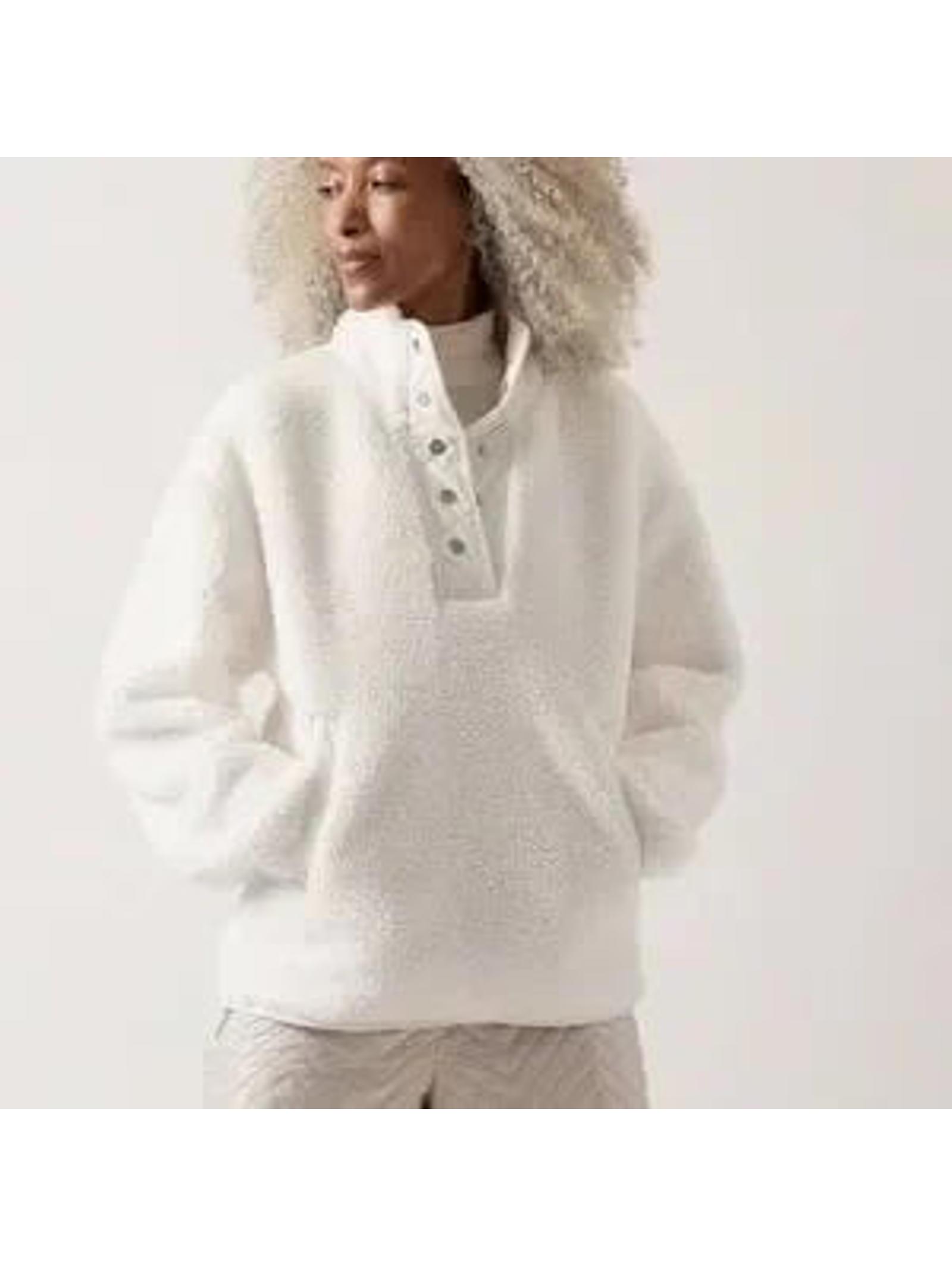 Athleta Cozy Sherpa Snap Sweatshirt Womens Xl